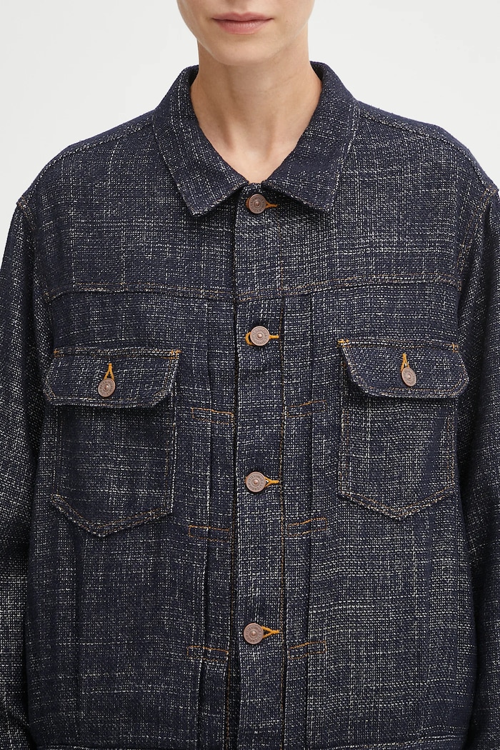 Visvim geacă de mătase 101x jkt bleumarin 325105013001