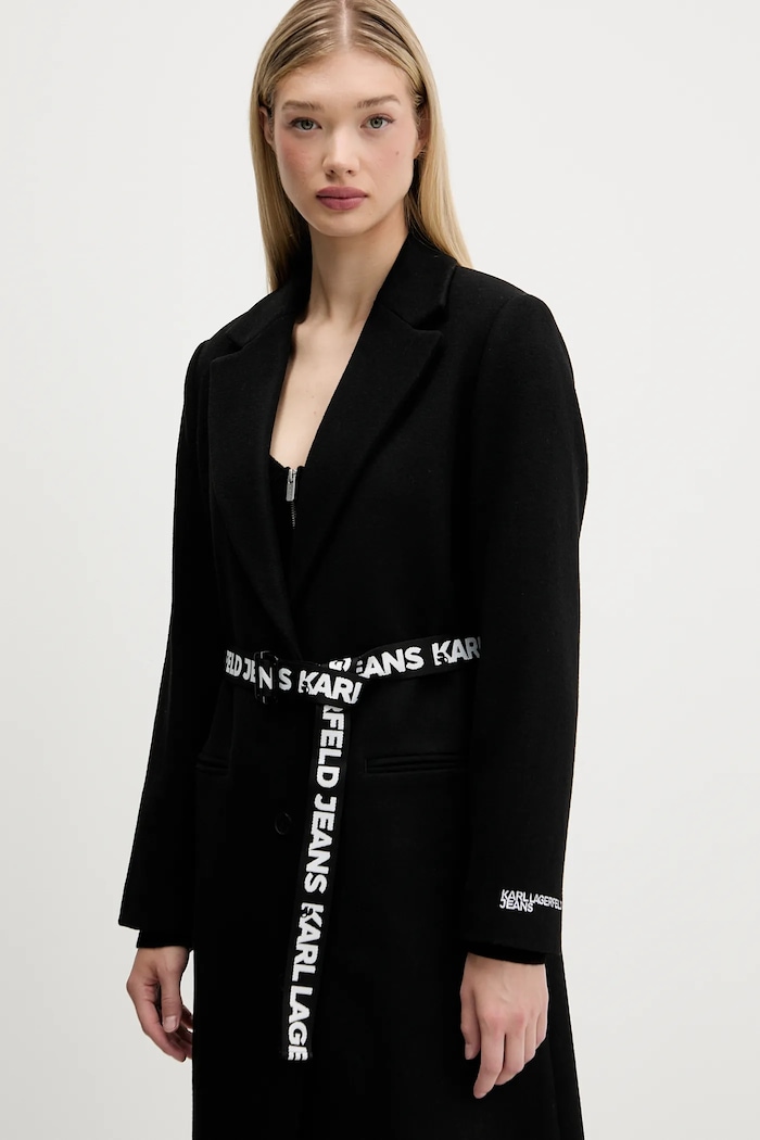 Палто Karl Lagerfeld Jeans черен A4W15056