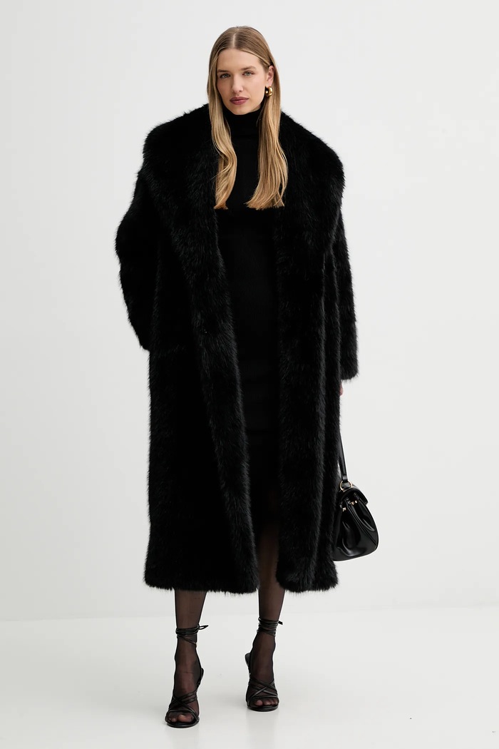 Elisabetta Franchi Palton CP69A58E2 negru AW25
