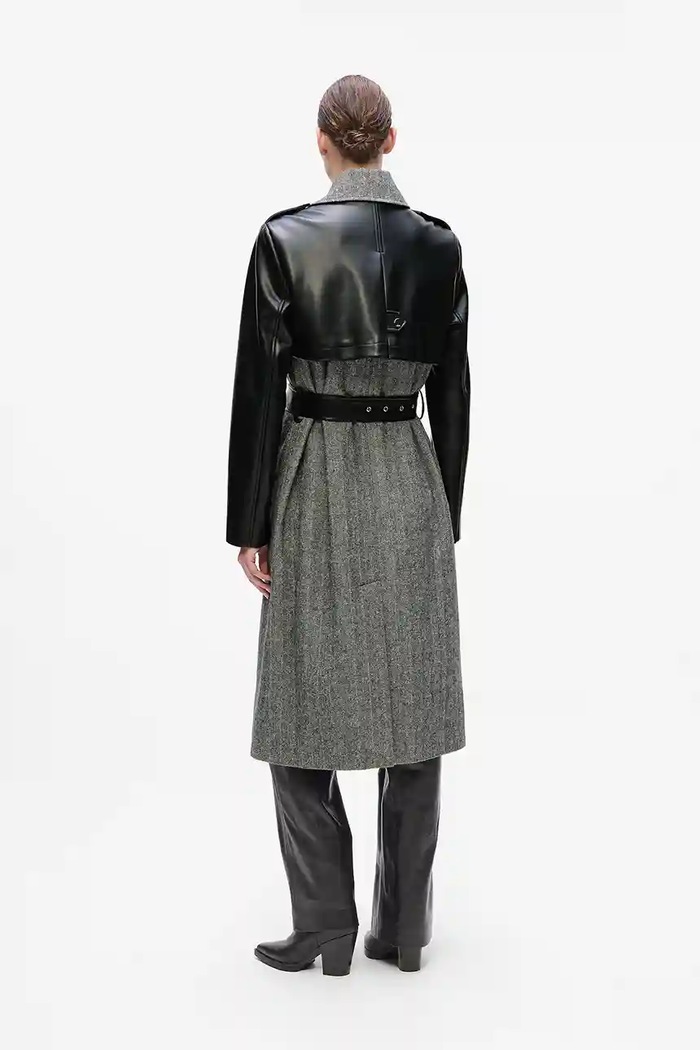 Karl Lagerfeld płaszcz A4W15036 szary SS26