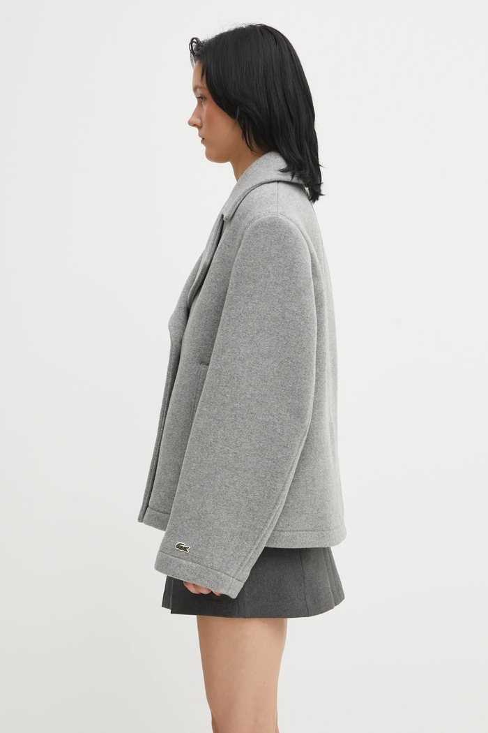 Lacoste coat with wool BF5309 gray AW25