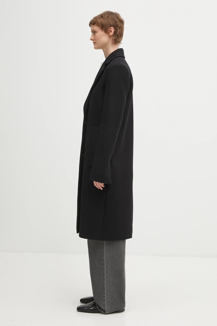 Vuneni kaput Sportmax ALA 2522016042600 crna AW25