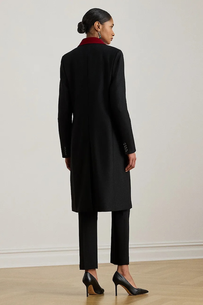 Lauren Ralph Lauren palton de lână 200979935 negru AW25