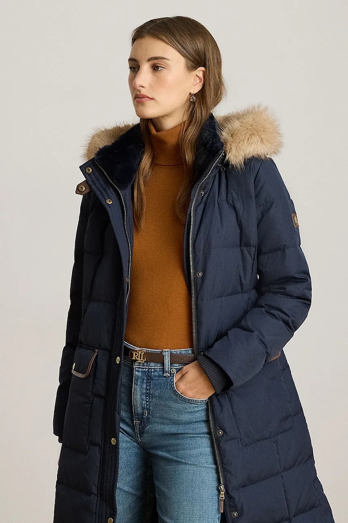 Oblečenie Páperová bunda Lauren Ralph Lauren 297P04092 tmavomodrá