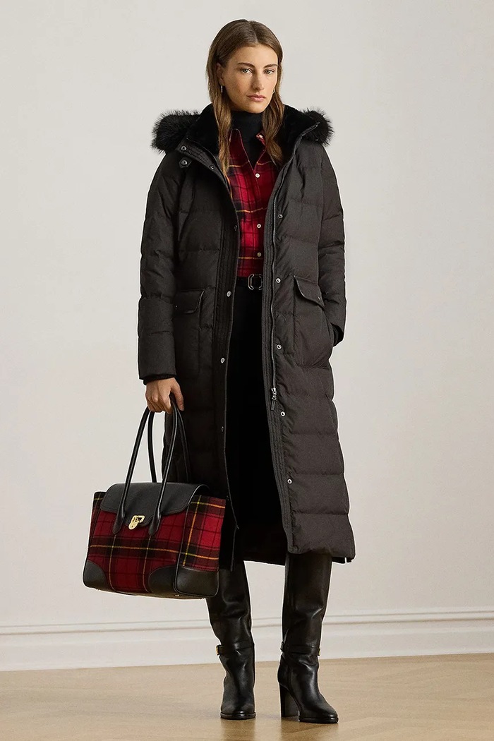 Páperová bunda Lauren Ralph Lauren zateplené čierna 297P04092