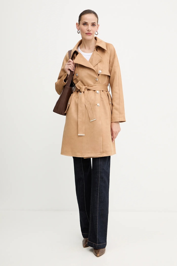 Kabát Morgan GSUEDE béžová AW25
