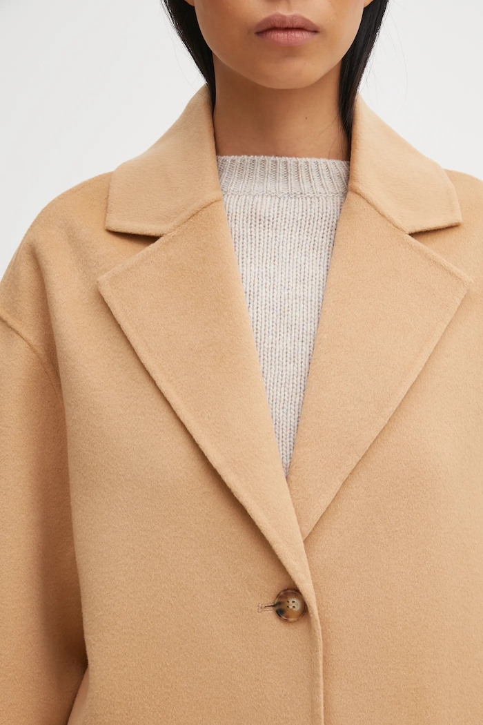 Шерстяное пальто Maison Kitsuné Doubleface Maison Kitsuné PW02211WQ4067 коричневый