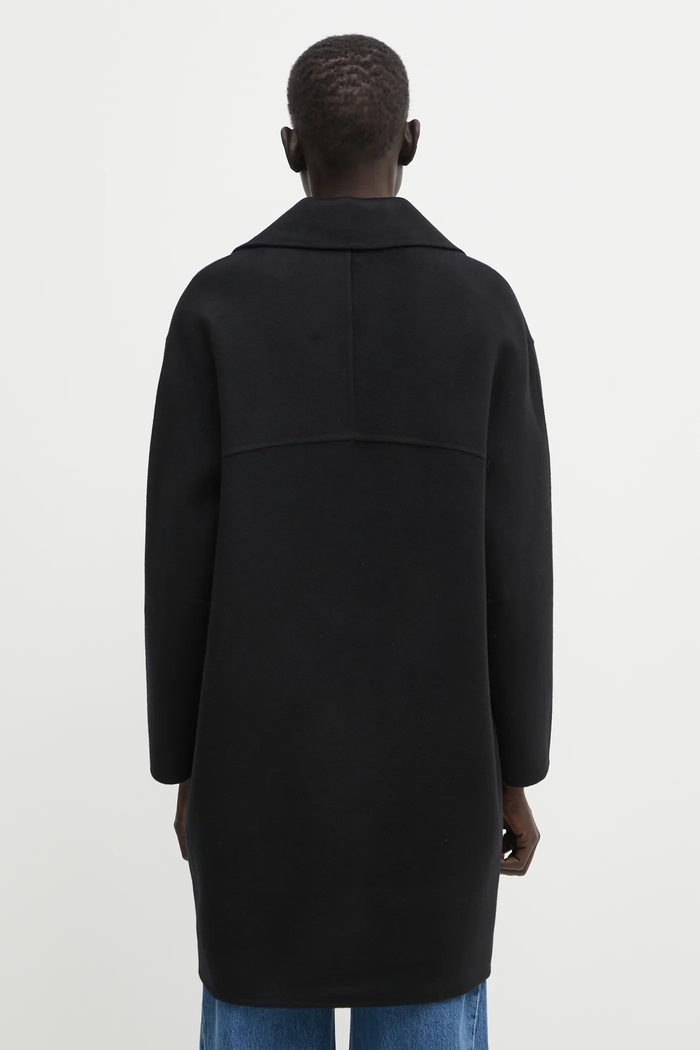 Одяг Вовняне пальто Maison Kitsuné Doubleface PW02211WQ4067 чорний