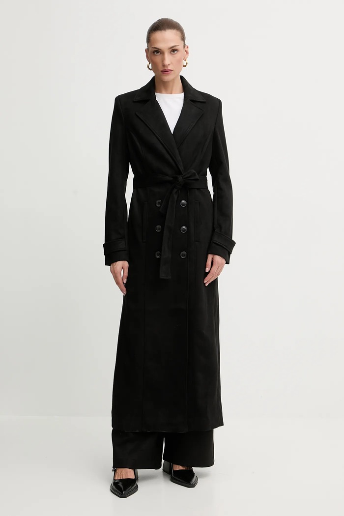 Bardot palton cu captuseala negru 59899JB2