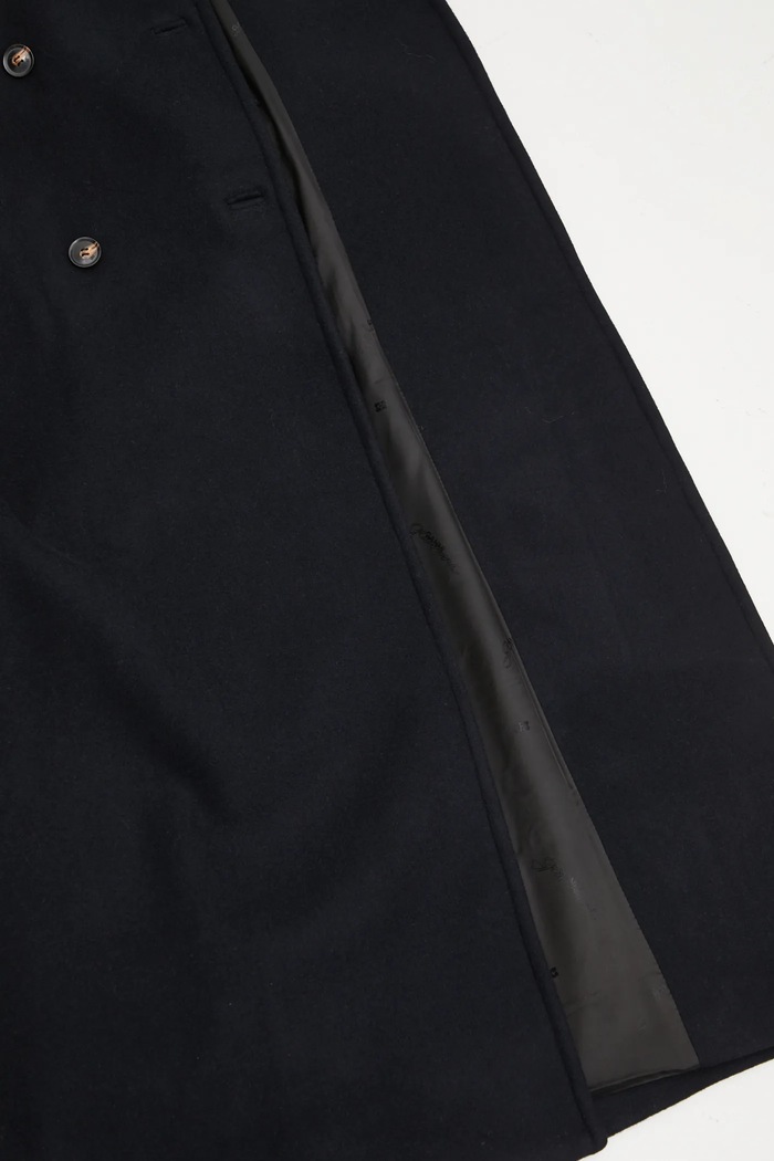 GANNI płaszcz z dodatkiem wełny Peacoat Wool Long W0802
