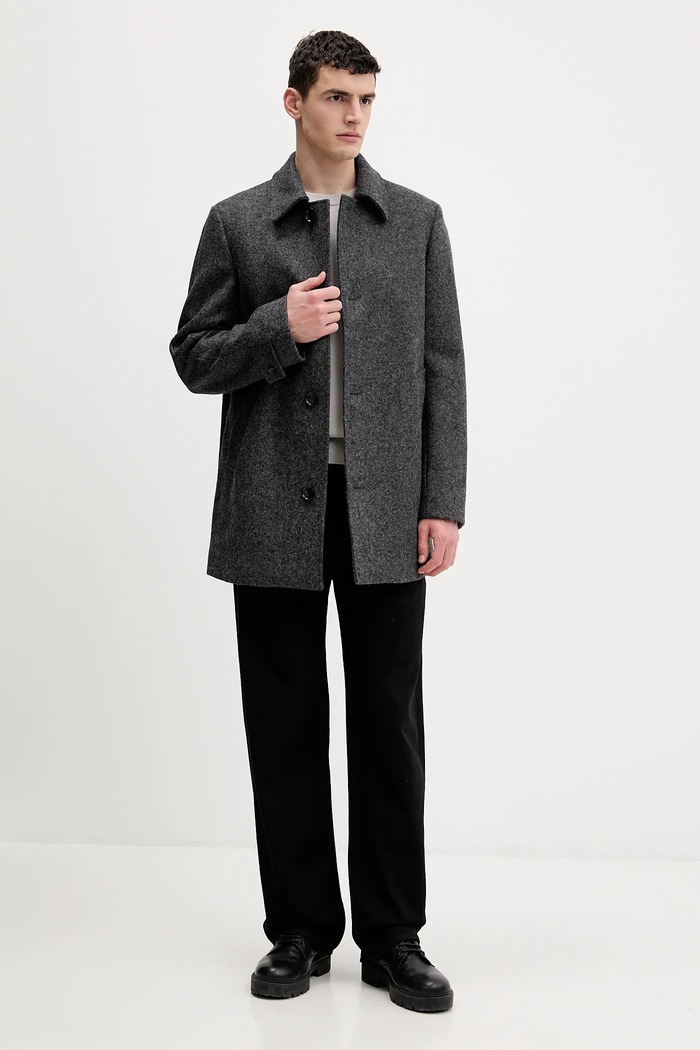 Μάλλινο παλτό Bally M0BA308F γκρί AW25