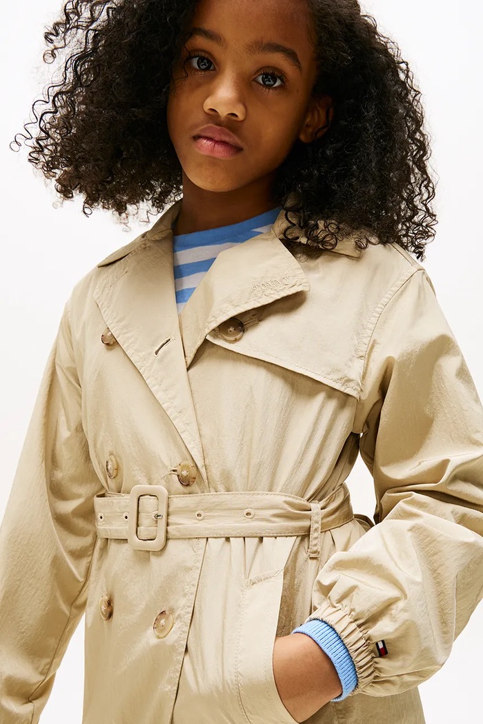 Dziewczynka Tommy Hilfiger Płaszcz KG0KG08730.9BYA beżowy