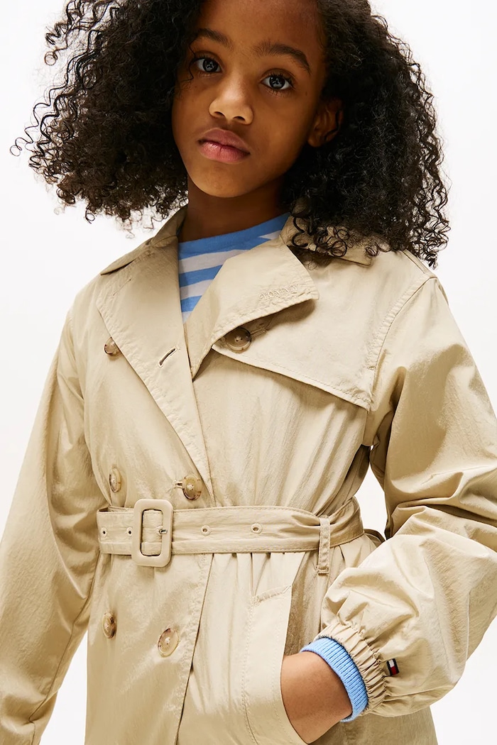 Dziewczynka Tommy Hilfiger Płaszcz KG0KG08730.9BYA beżowy