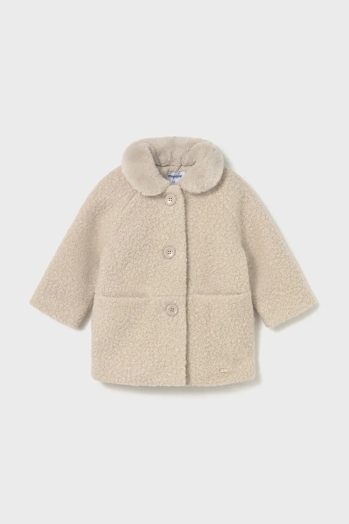 Detský kabát Mayoral 2432.4A.Baby.9BYA béžová AW25