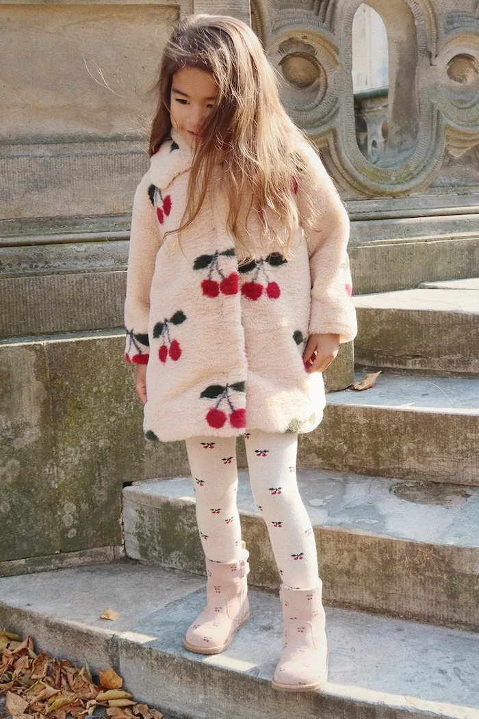Konges Sløjd cappotto bambino/a FUZZIE COAT GRS transitorio beige KS103470.9BYA