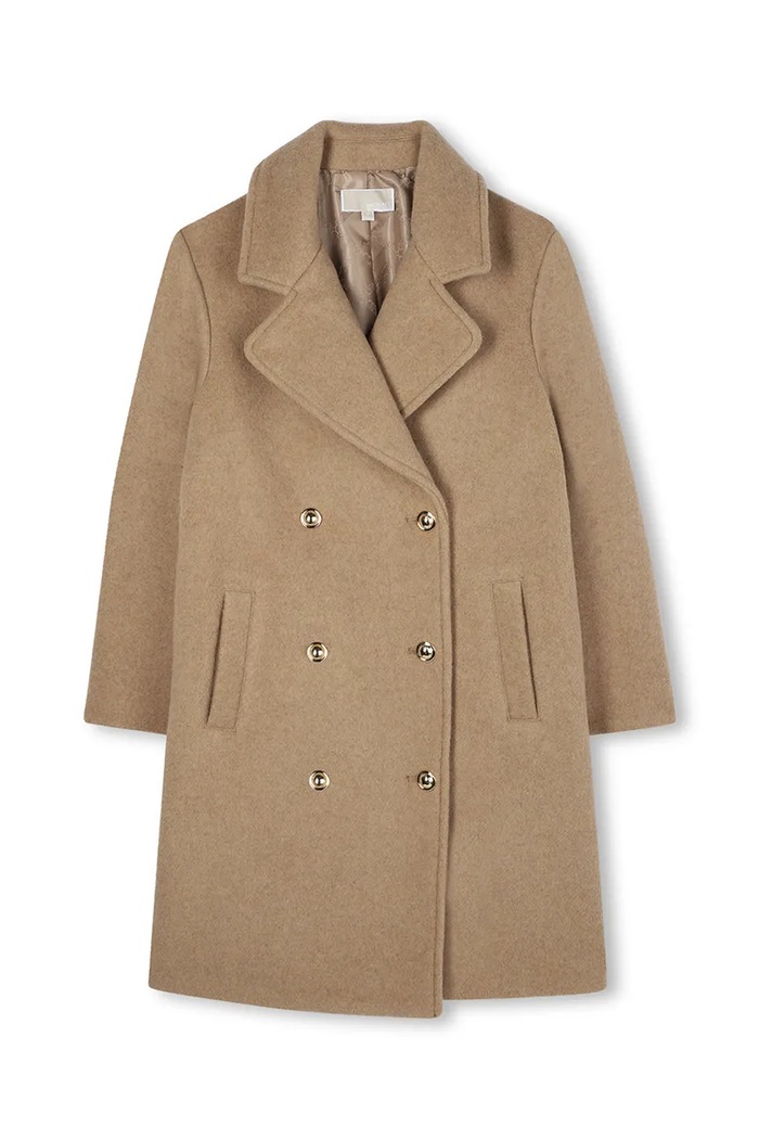 Παιδικό παλτό Michael Kors R30454.138.150 καφέ AW25