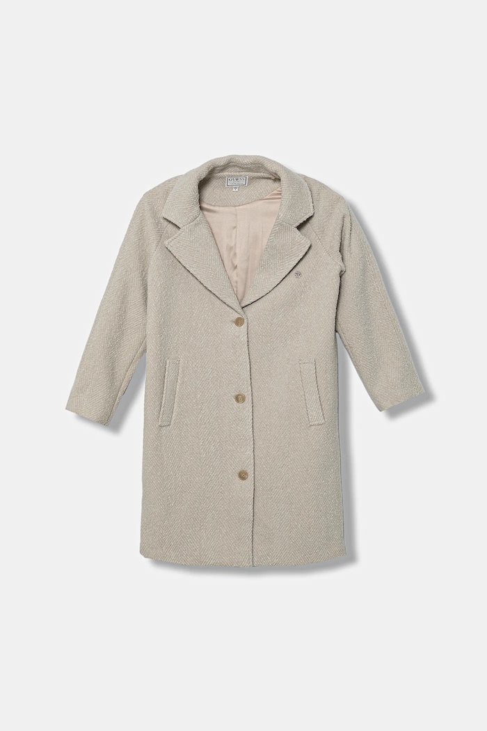 Guess palton pentru copii din amestec de lână cu captuseala bej J5BL20.W3100.9BYA