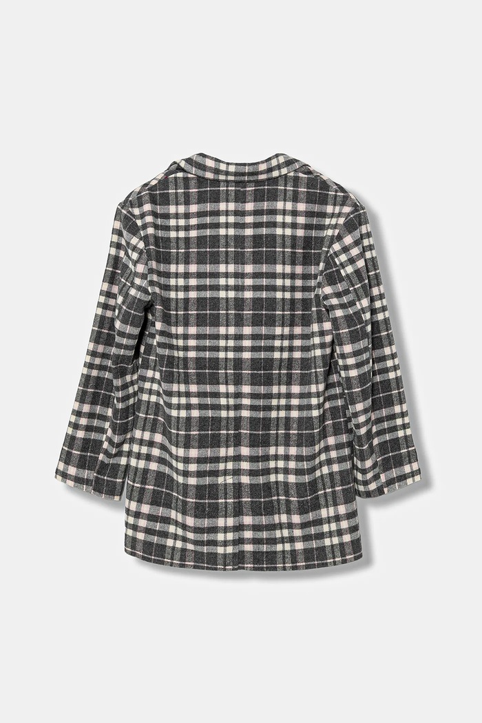 United Colors of Benetton płaszcz z dodatkiem wełny dziecięcy 2TEJCN06L.G.seasonal szary AW25