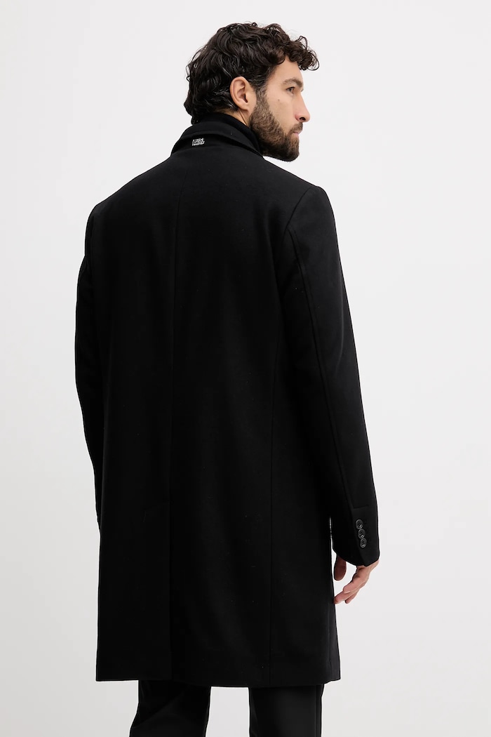 Odzież Karl Lagerfeld płaszcz z domieszką wełny 554750.455730 czarny