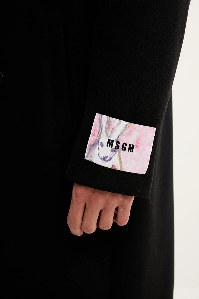 Палто с вълна MSGM черен 3940MC08.257603