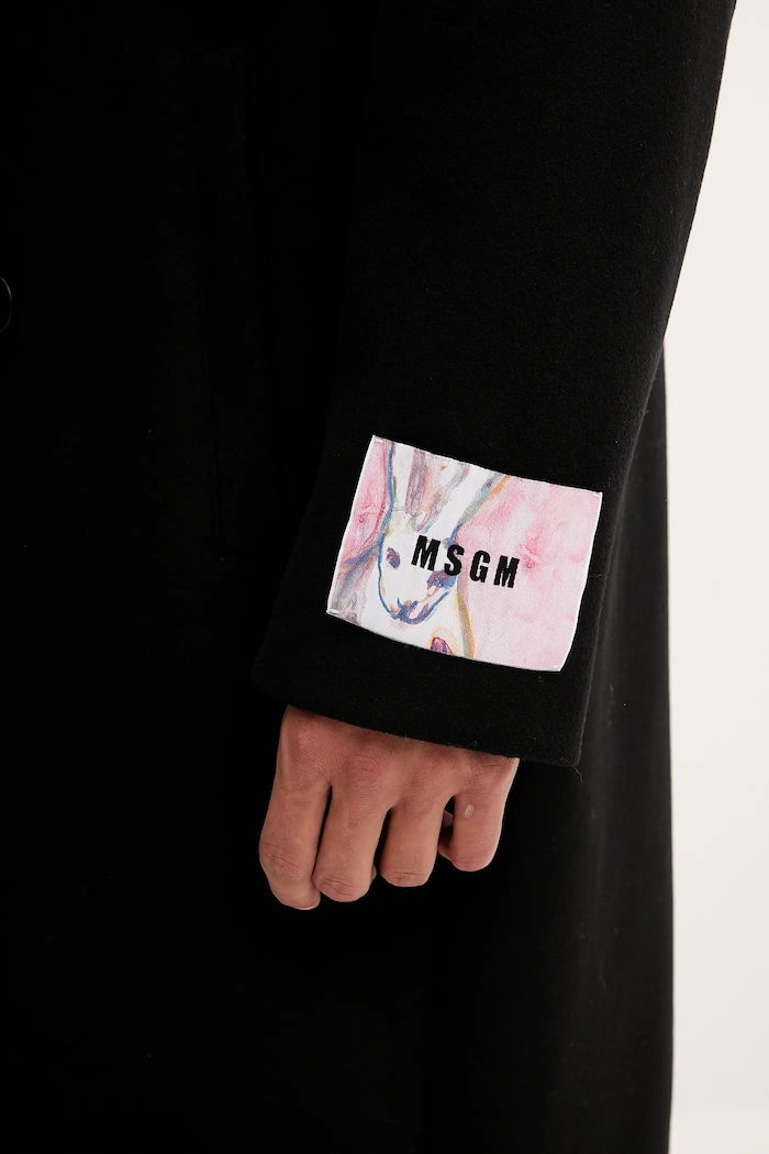 Палто с вълна MSGM черен 3940MC08.257603
