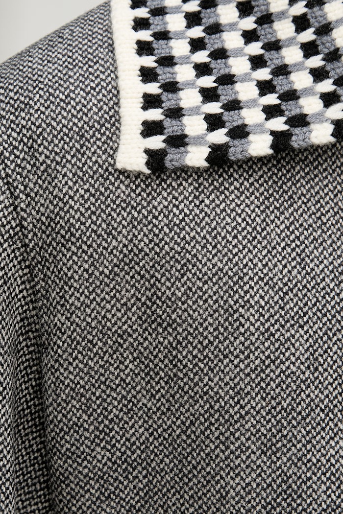 Drôle de Monsieur palton de lână Le Manteau Tweed I.CT147.WV014