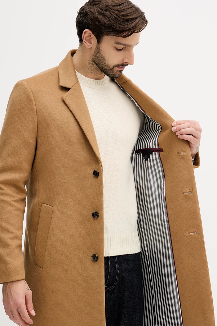 Tommy Hilfiger płaszcz z wełną MW0MW40768