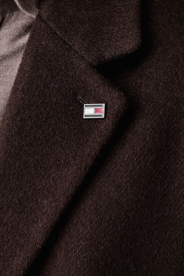 Plašč moški z volno Tommy Hilfiger rjava MW0MW40768