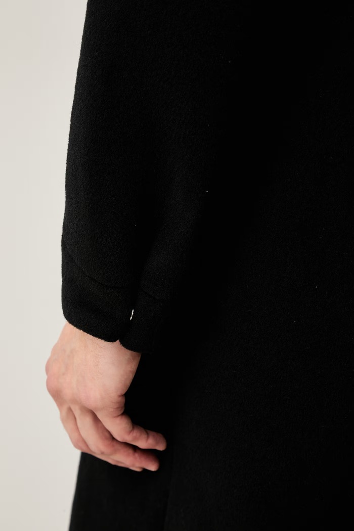 HELIOT EMIL палто мъжко от вълна AW25.M.01.013.BLK01 черен