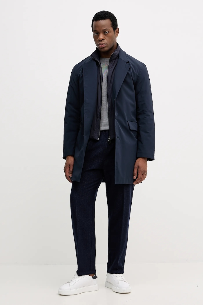Tommy Hilfiger płaszcz MW0MW40766 granatowy AW25