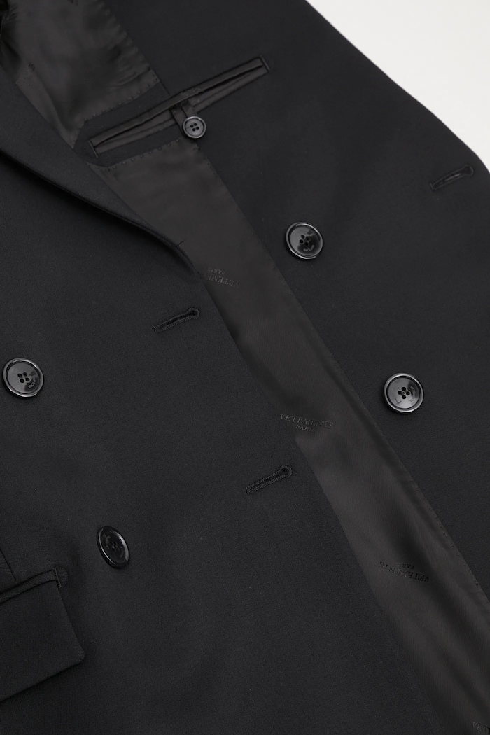 VETEMENTS płaszcz z wełną Tight Shoulder Tailored UH76TC900B