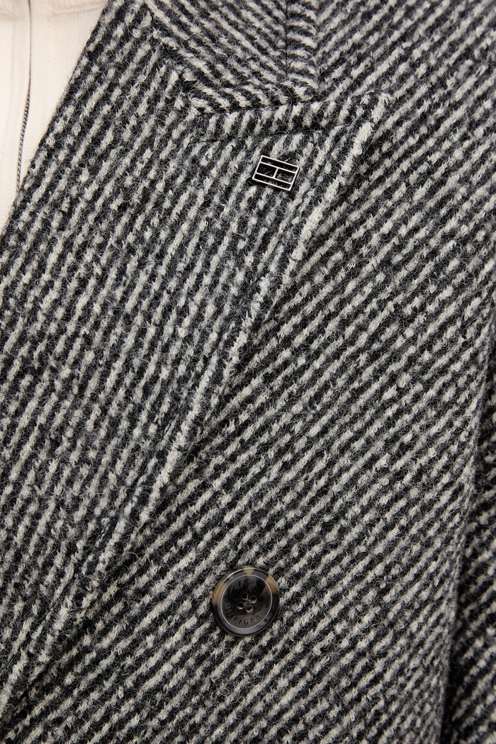 Tommy Hilfiger palton de lână MW0MW40763 negru