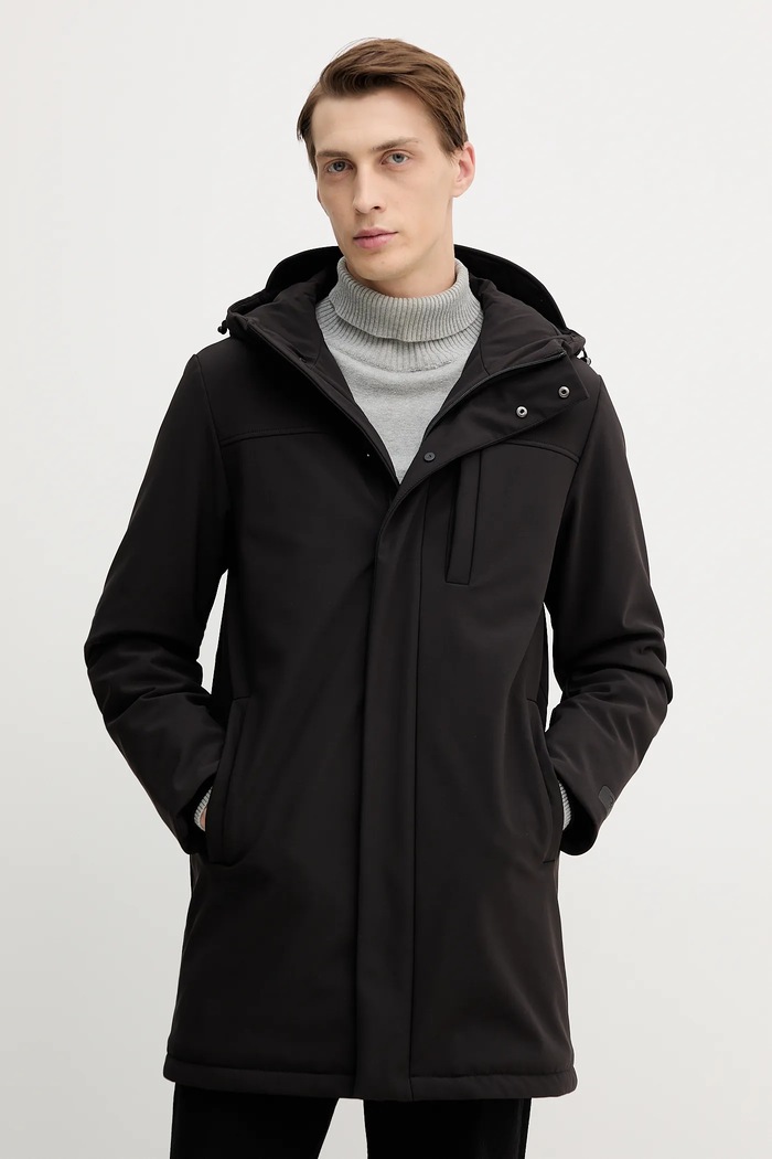 Trussardi płaszcz pozostałe czarny 8024M000007N