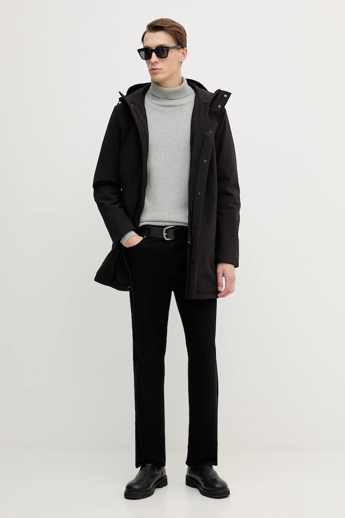 Trussardi płaszcz 8024M000007N czarny AW25