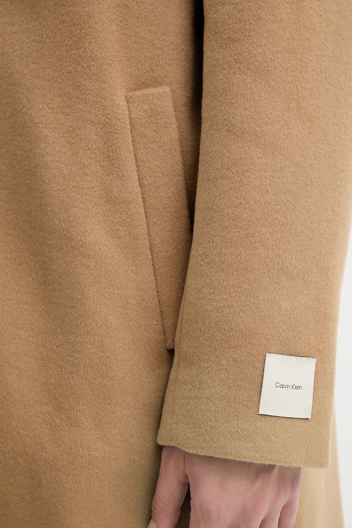 Calvin Klein płaszcz z dodatkiem wełny LV04LD900G