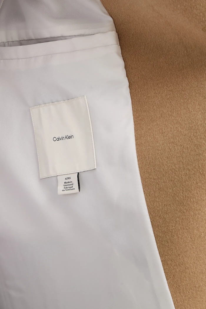 Calvin Klein płaszcz z dodatkiem wełny LV04LD900G