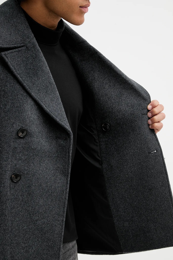 Kabát s prímesou vlny Calvin Klein LV04LD472G