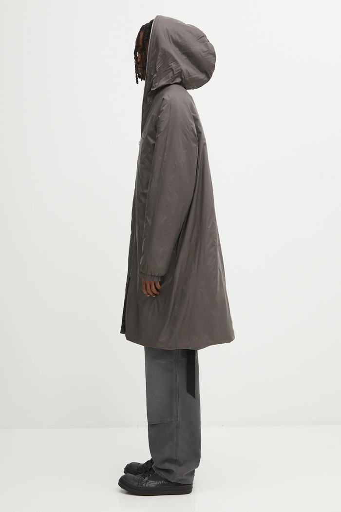 Rick Owens DRKSHDW płaszcz Sealed Windbreaker DU02E7973.NP brązowy AW25