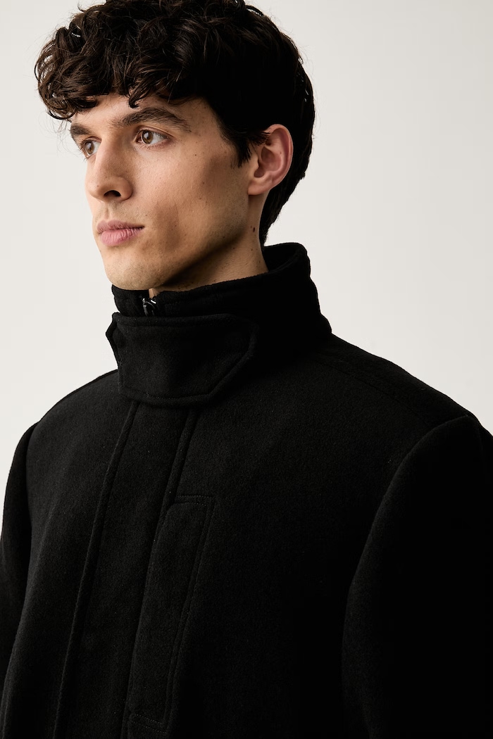 G-Star παλτό ανδρικό με μαλλί Garber Wool Trench μαύρο D27311.E155