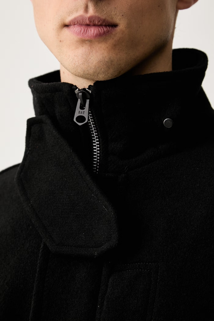 G-Star παλτό ανδρικό με μαλλί Garber Wool Trench D27311.E155 μαύρο