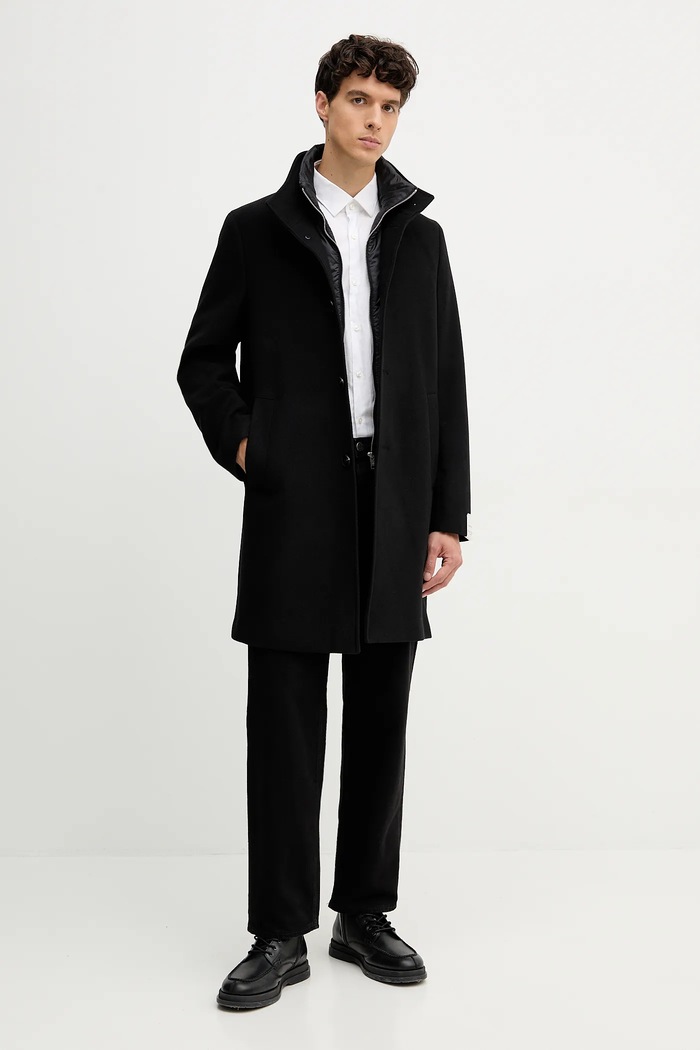 Marc O'Polo haină cu lână 529028871044 negru AW25