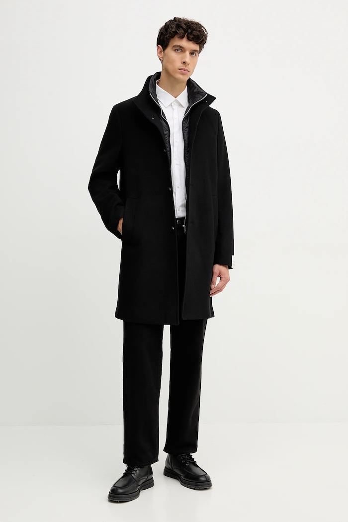 Marc O'Polo haină cu lână 529028871044 negru AW25