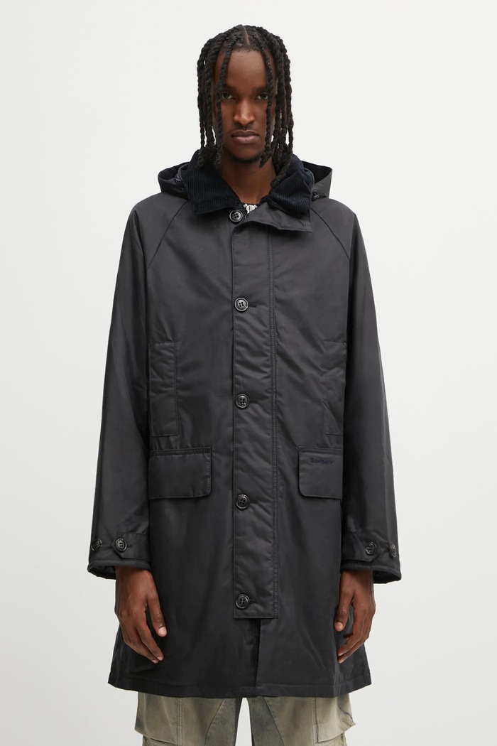 Bunda Barbour Beaudale Wax Trench Coat zateplené námořnická modř MWX2488NY92