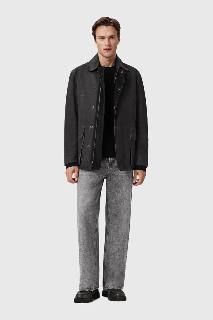 Semišová bunda AllSaints BOLTON M003LD