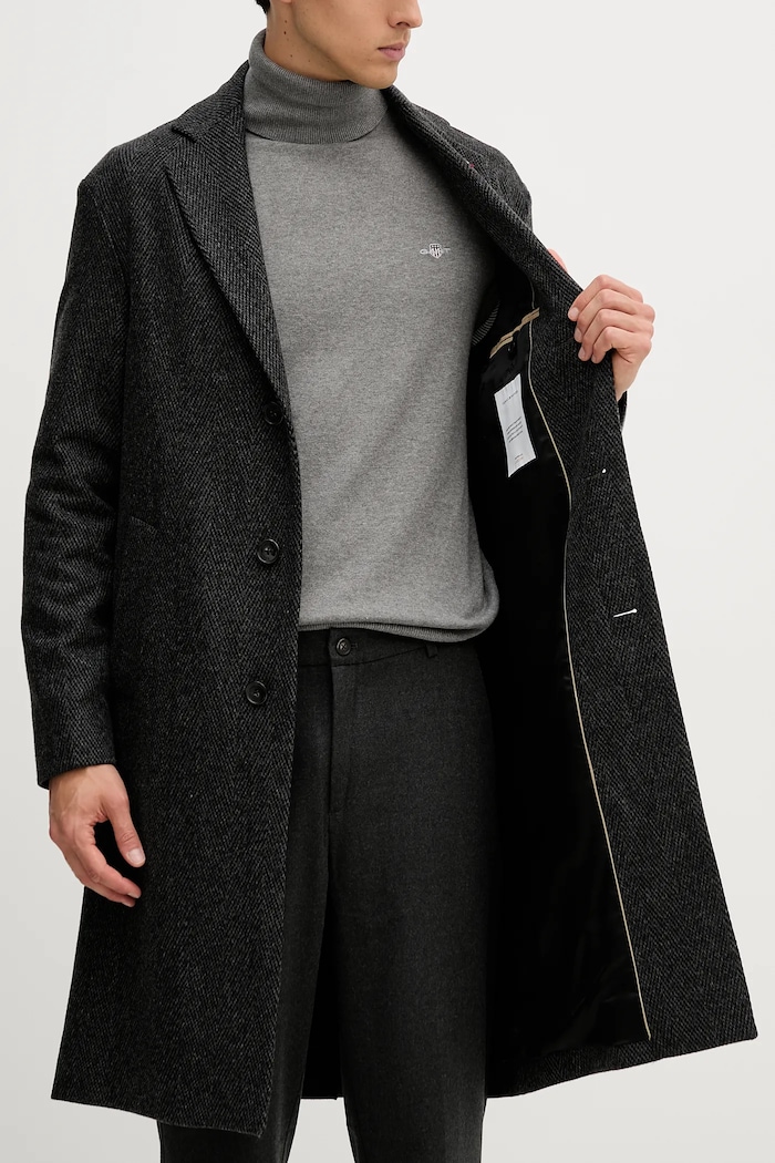 Tommy Hilfiger płaszcz z dodatkiem wełny FSTHL4027.FSTH604