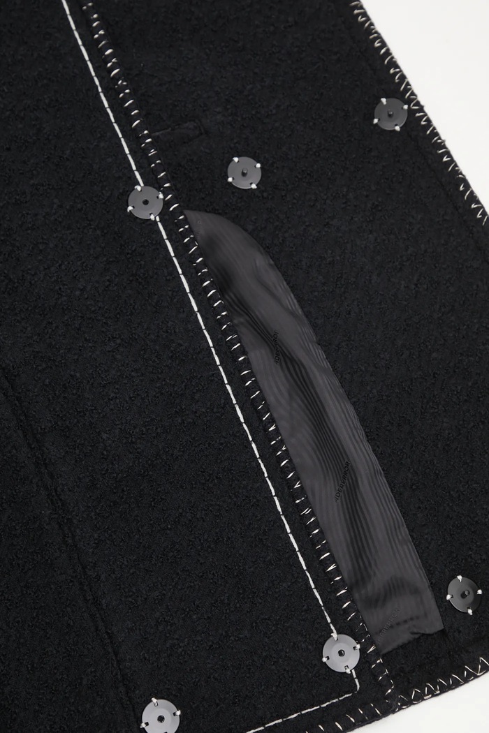 Kabát s příměsí vlny Ader Error COAT BO01FWCT0104BK