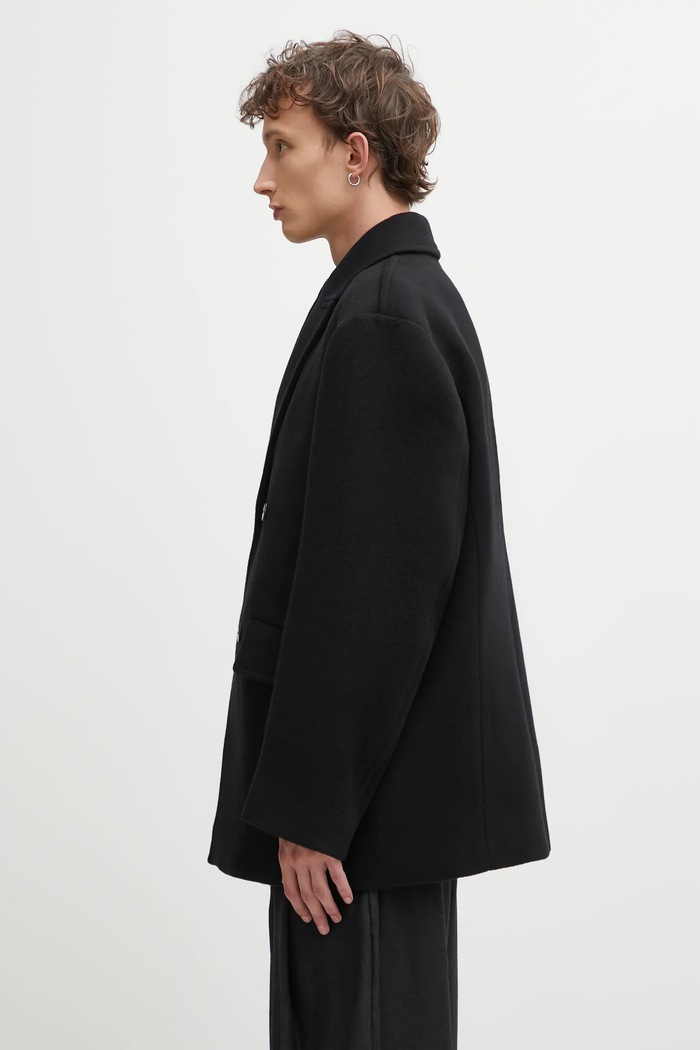 Вовняне пальто Ader Error COAT BO42FYCT0102BK чорний AW25