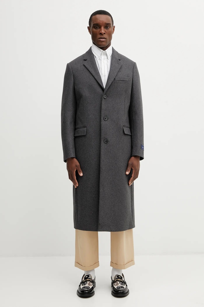 Пальто з додаванням вовни Sporty & Rich Signature Logo Wool OW04962326GY11