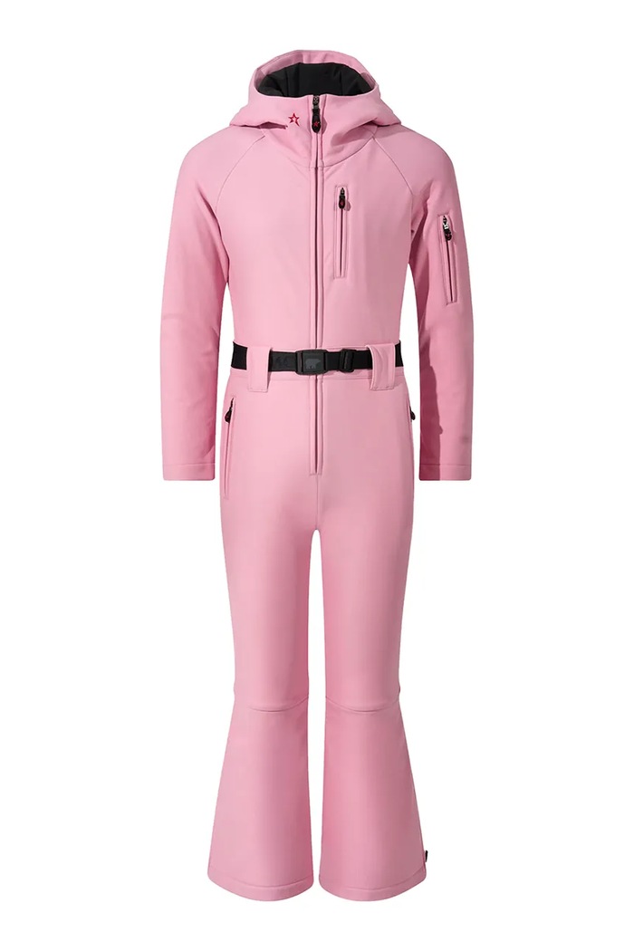 Detská lyžiarska kombinéza Perfect Moment star suit one piece zateplené ružová K6000064.