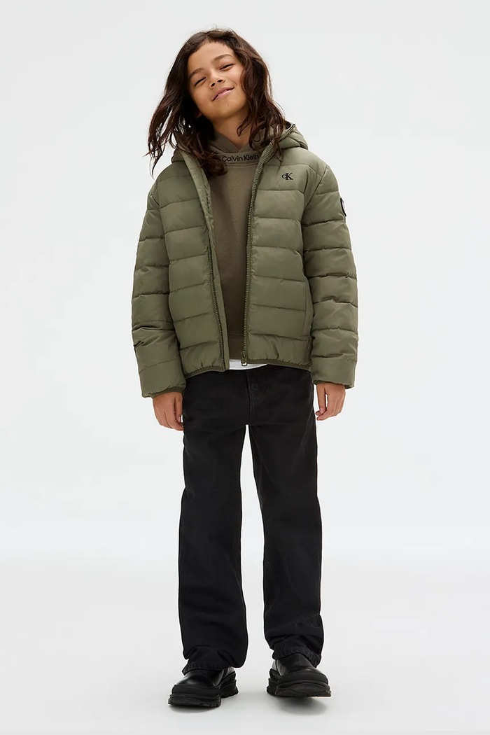 Péřová bunda Calvin Klein Jeans IB0IB02174.9BYA zelená